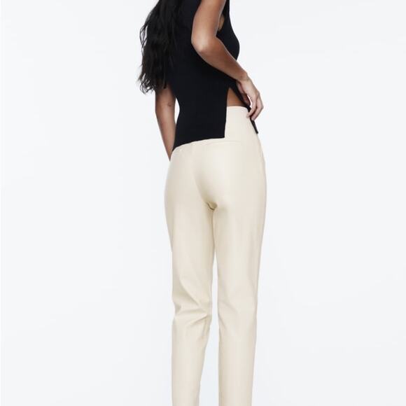 ZARA FAUX LEATHER PANTS - Picture 6 of 11